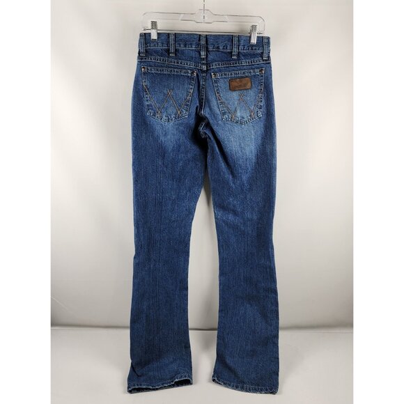 SOLD OUT Wrangler Jeans Mens 30x36 Blue Retro Relaxed Fit Bootcut Denim - Picture 7 of 9
